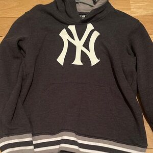 New Era Gray Hoodie with White Logo
